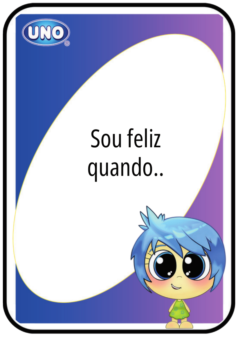 Carta do jogo sobre alegria