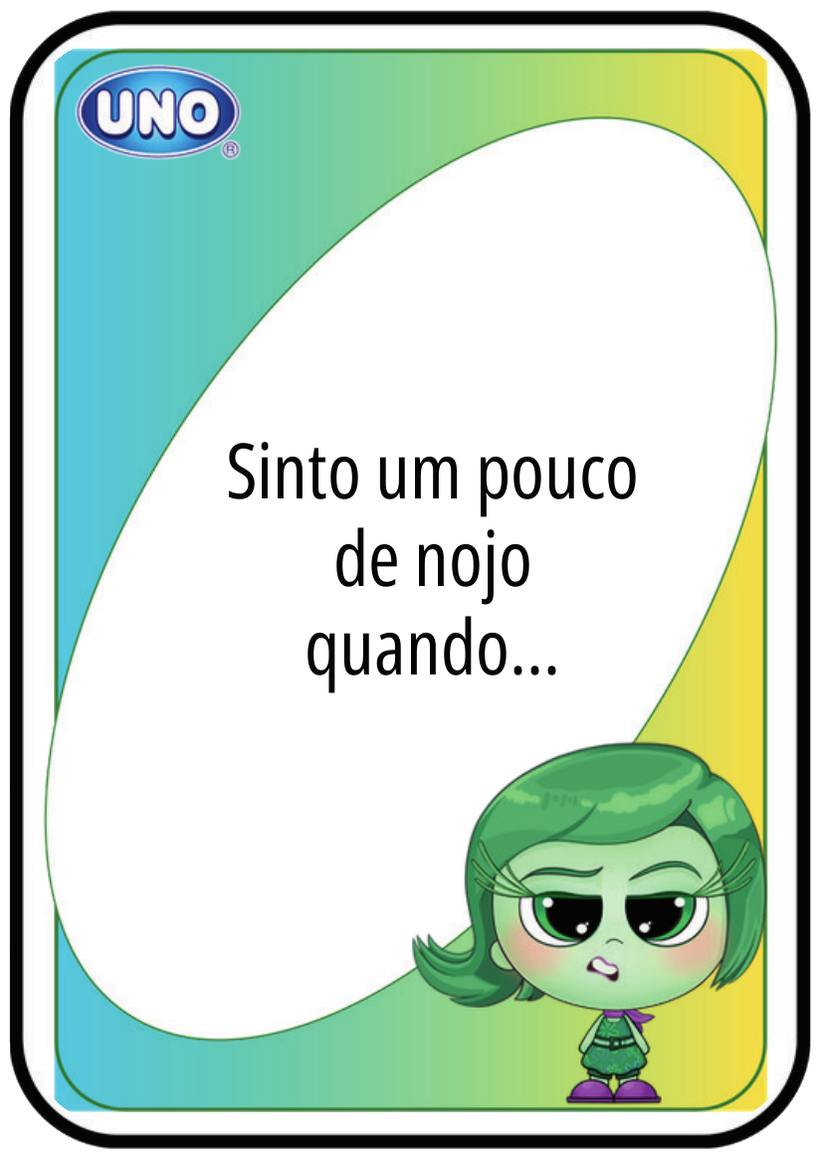 Carta do jogo sobre nojo