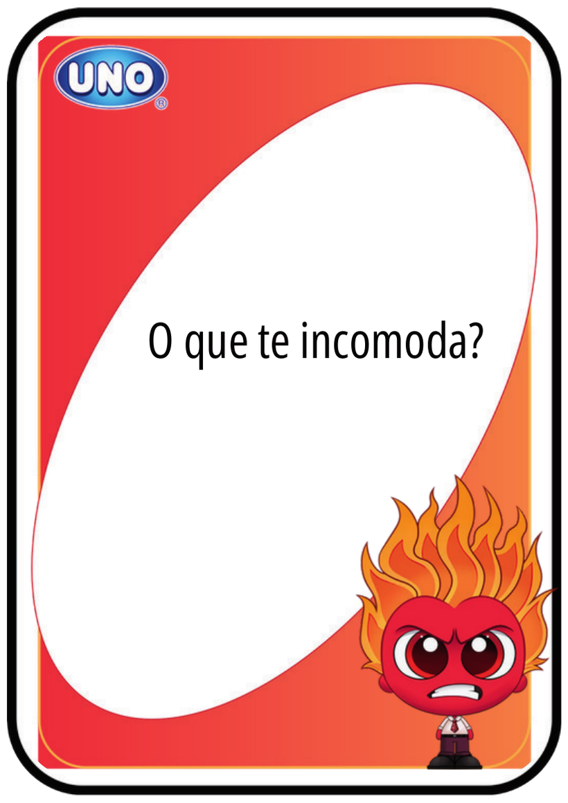 Carta do jogo sobre raiva